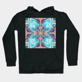 Aqua Nebula Kaleidoscope Hoodie